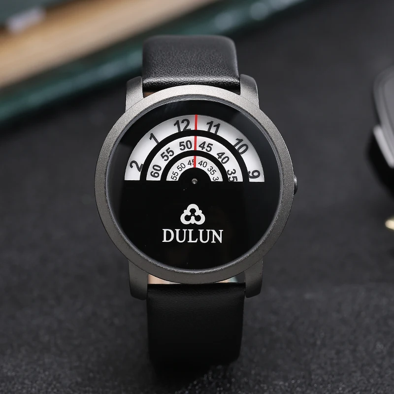 Minimalist Unisex Watch for Men Women Couple Simple Conceptual New Black White Dial Quartz Wristwatch Male Female Pointer Clock