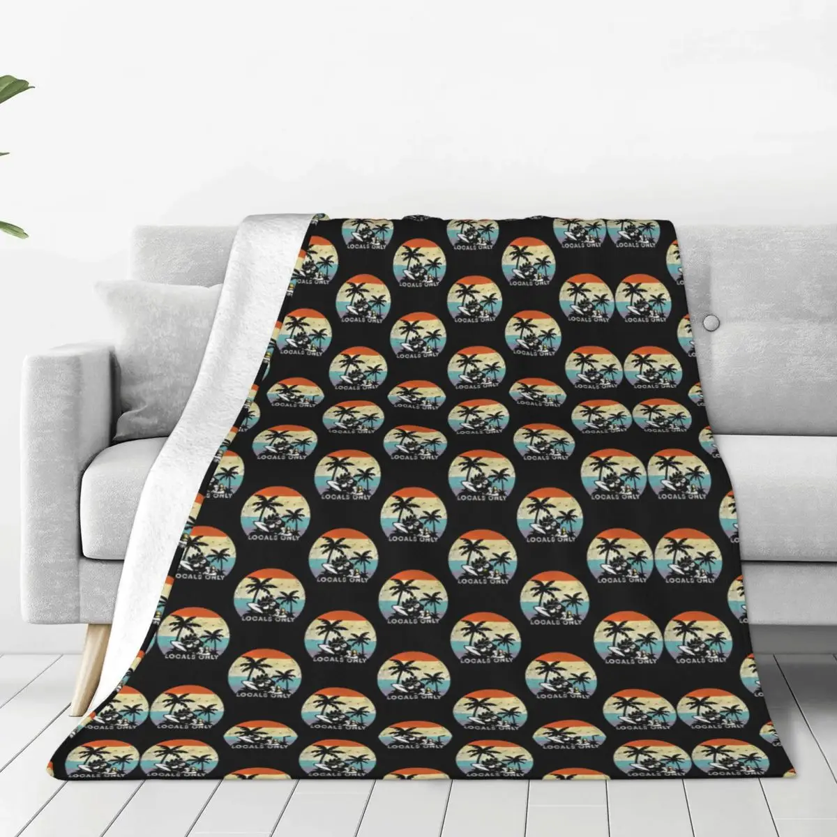 Camping Badtz Cartoon Maru Penguin Bedding Throws Flannel Bedspread For Couch Chair Sofa BedPattern Sofa Bed Cover