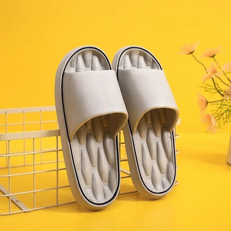 Modische superleichte Damen-Hausschuhe, rutschfeste EVA-elastische Schuhe, bunte Turnschuhe in der Tür, Badezimmer-Flip-Flops – Detail 23