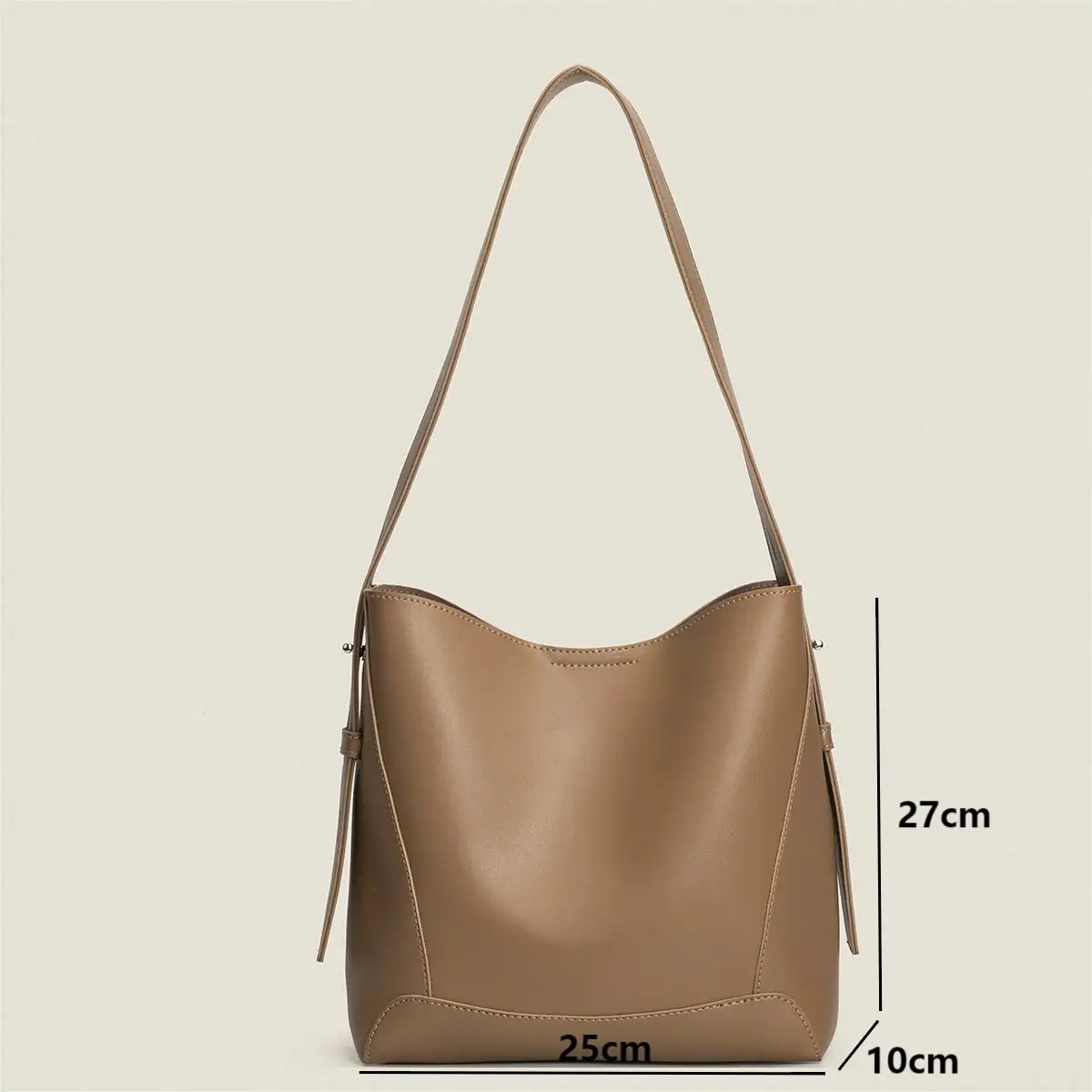 New In Large Capacity Tote Bags Fashion Bucket Bags For Women Simple Soft PU Leather Handbags Commuter Underarm Shoulder Bags