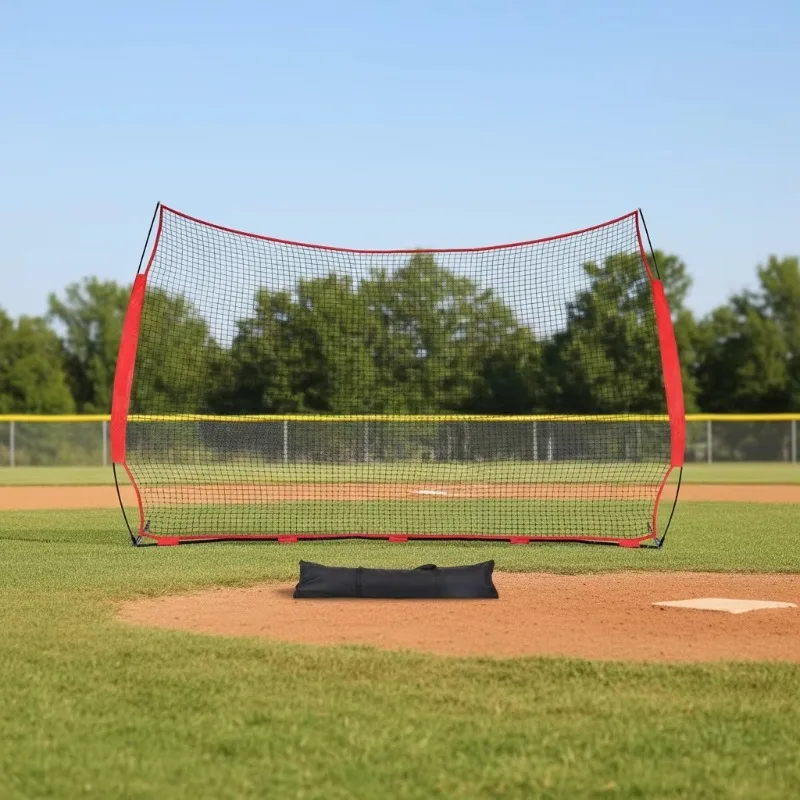 Lacrosse, Baseball, Soccer, Field Hockey and Softball Practice Barrier Collapsible Barricade Backstop Net 10x20 ft