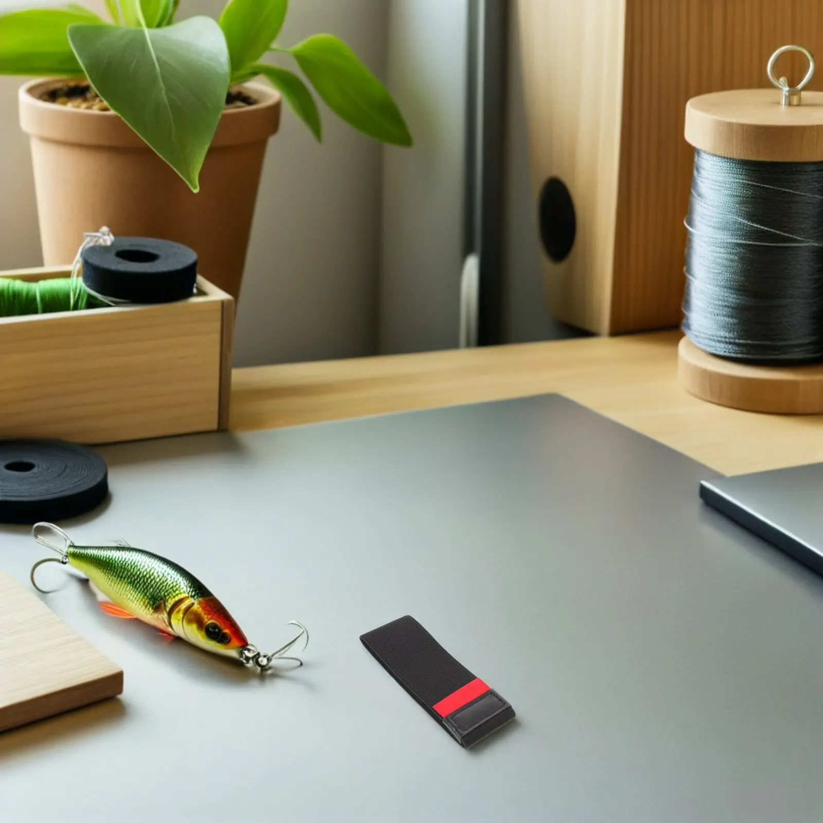 

4Pcs Fishing Reel Spool Fixing Belt Nylon Band Shock Absorption Reel Holder Fishing Gear Strap Spool Protection Cover