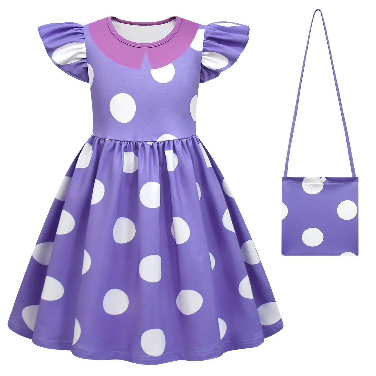 

New children's dress cosplay mind spy team dress girl flying sleeve A-line skirt 81905