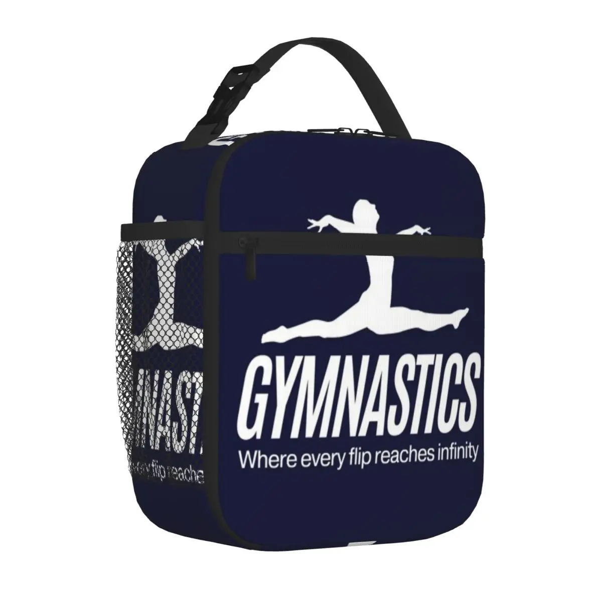 Bestselling Gymnast In A Perfect Split Leap Motivational Typographic Plant Print Lunch Tote Airport Travel Meal Bag