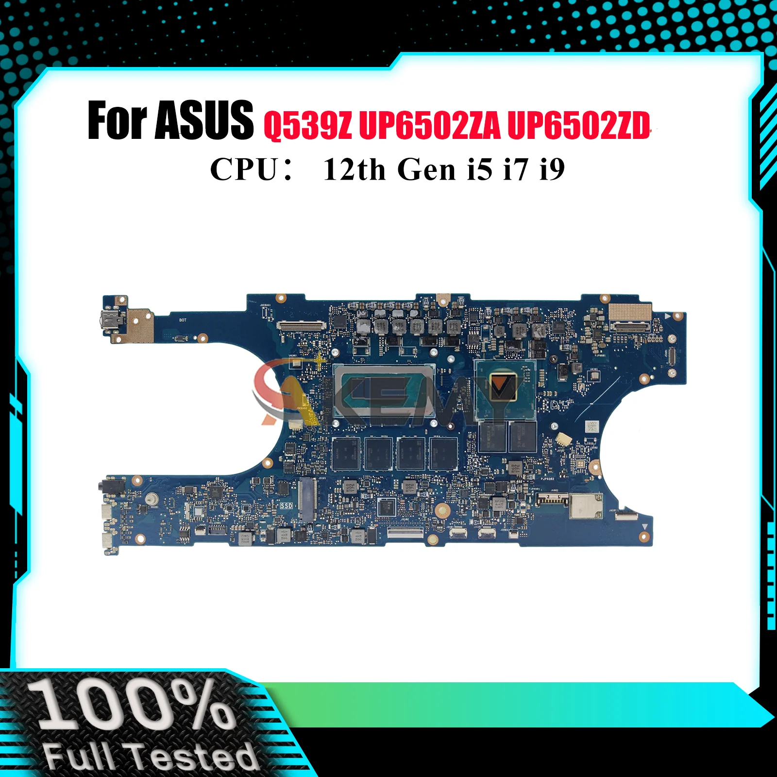 

UP6502ZD Laptop Motherboard For ASUS ZenBook Duo Q539Z UP6502ZD UP6502ZA UP6502Z Mainboard With 12th Gen i5 i7 i9 100% tests OK
