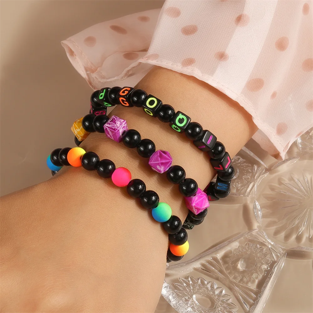 Aihua Punk Halloween Schädel Kürbis Armbänder für Frauen Männer Hip Hop Perlen Armbänder & Armreifen Halloween Schmuck Geschenke – Detail 12