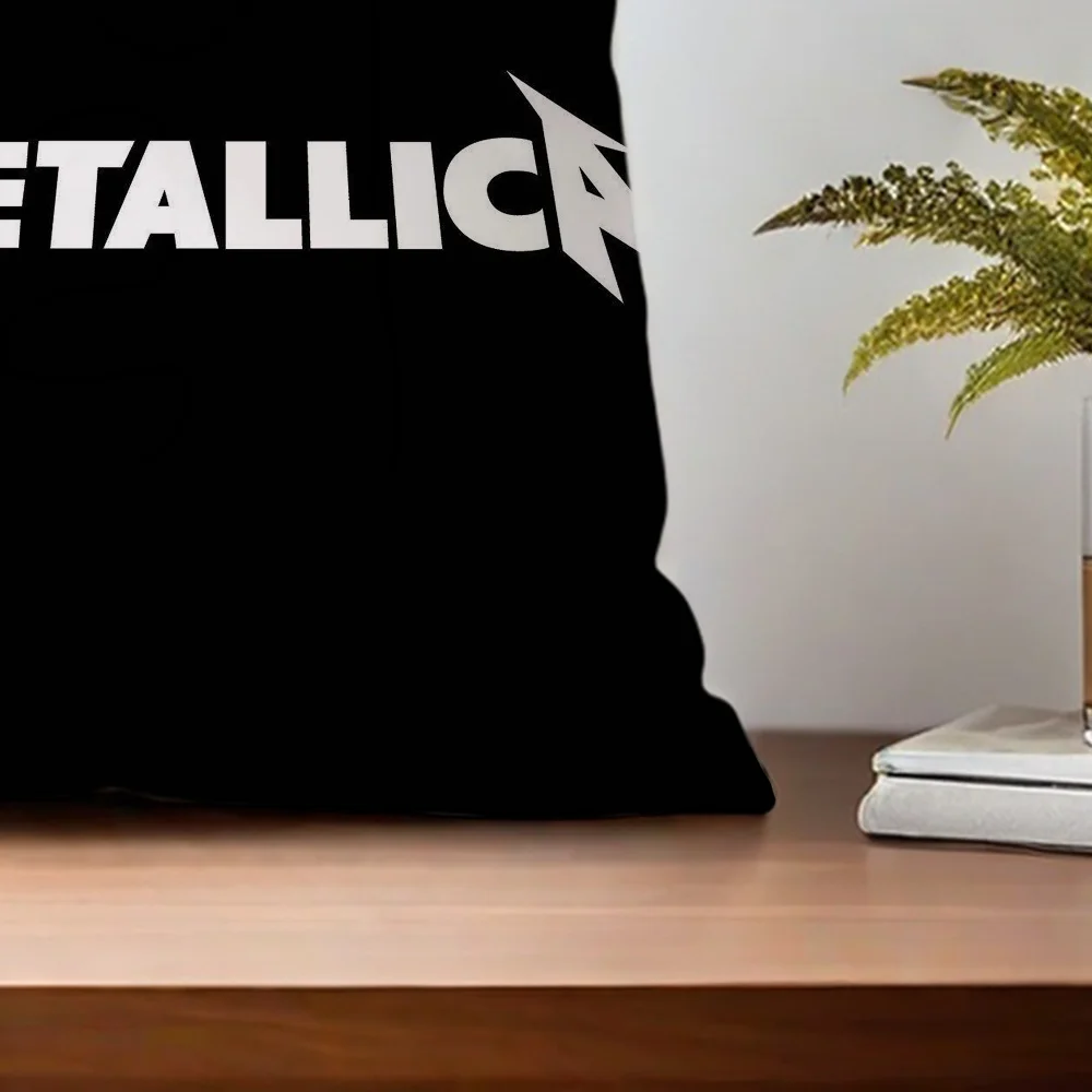 Metal Pillow cover Home M-MetallicaS Sofa living Room Band Office Coffee Shop Car PillowCover