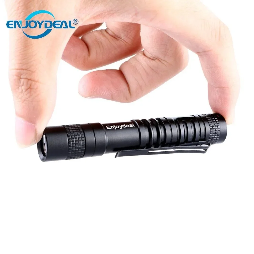 Mini lampe de poche portable à lumière LED, 1000 lumens, torche, lampe, clip, camping, pêche, lanterne, AAA, 1 pièce