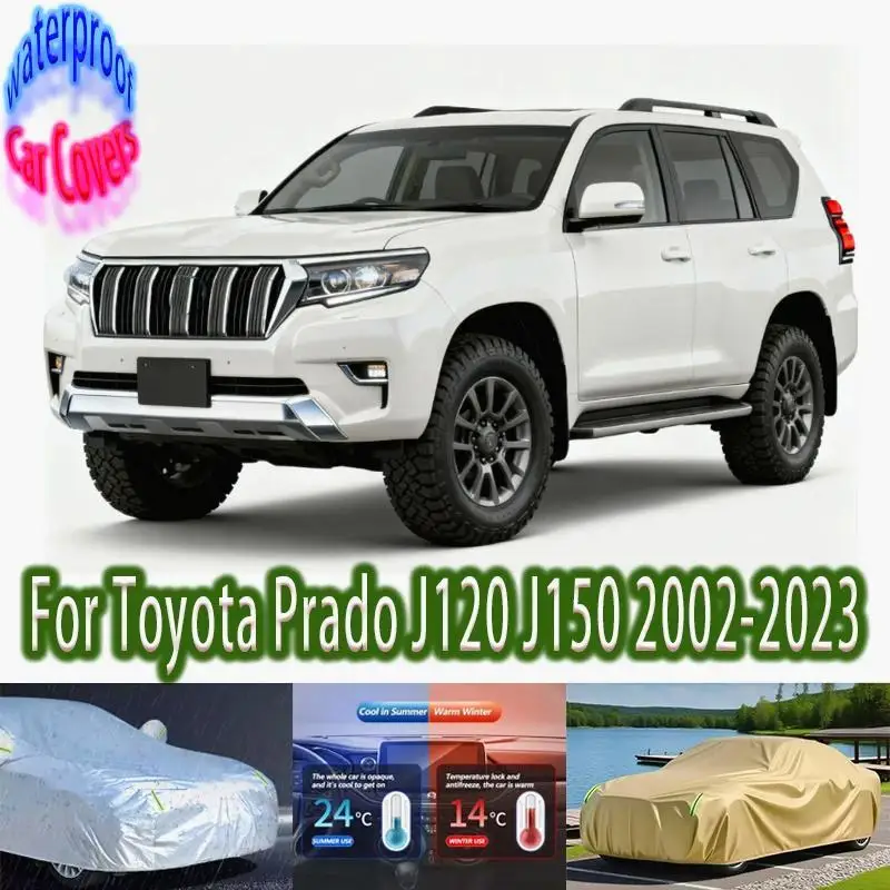 

For Outdoor Protection Waterproof Full for Toyota Prado J120 J150 2002 2023 Snow Sunshade Dustproof Accessories Car Covers