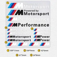 1set Car Badge Sticker Car Decoration Decal For Bmw M Performance Power X1 X3 X5 X6 E84 E83 F25 M3 E90 E91 E60 F15 F16 E70 F30