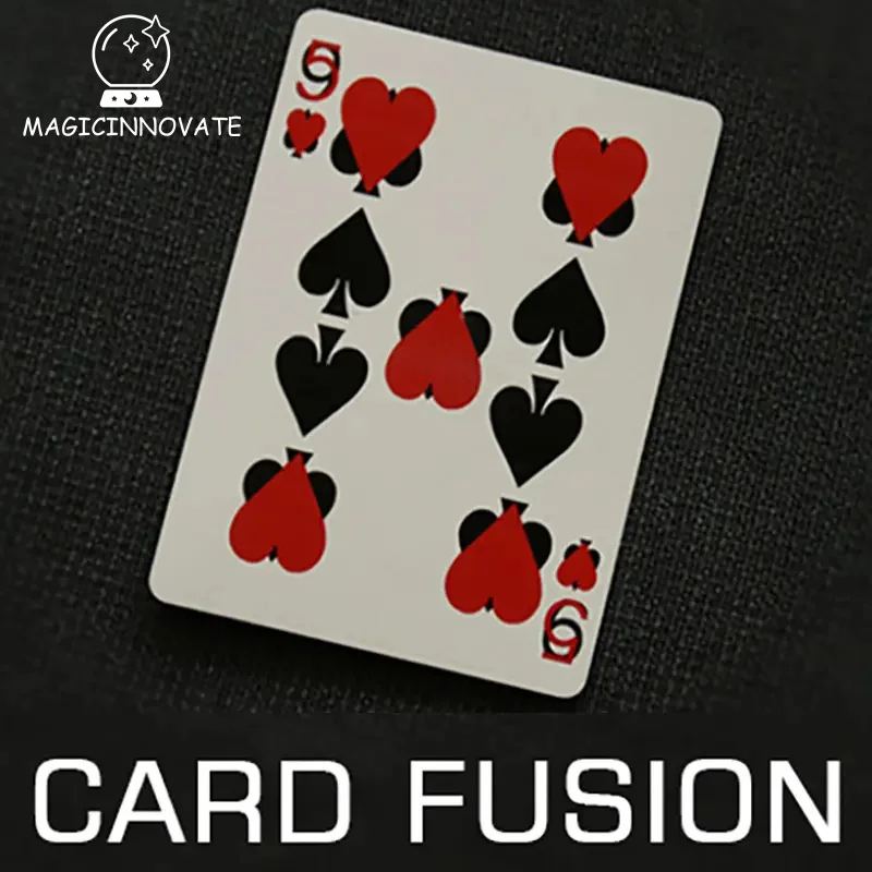 

Card Fusion Magic Tricks Find Out The Chosen Card Fused Card Magia Magician Close Up Street Illusions Gimmicks Mentalism Props