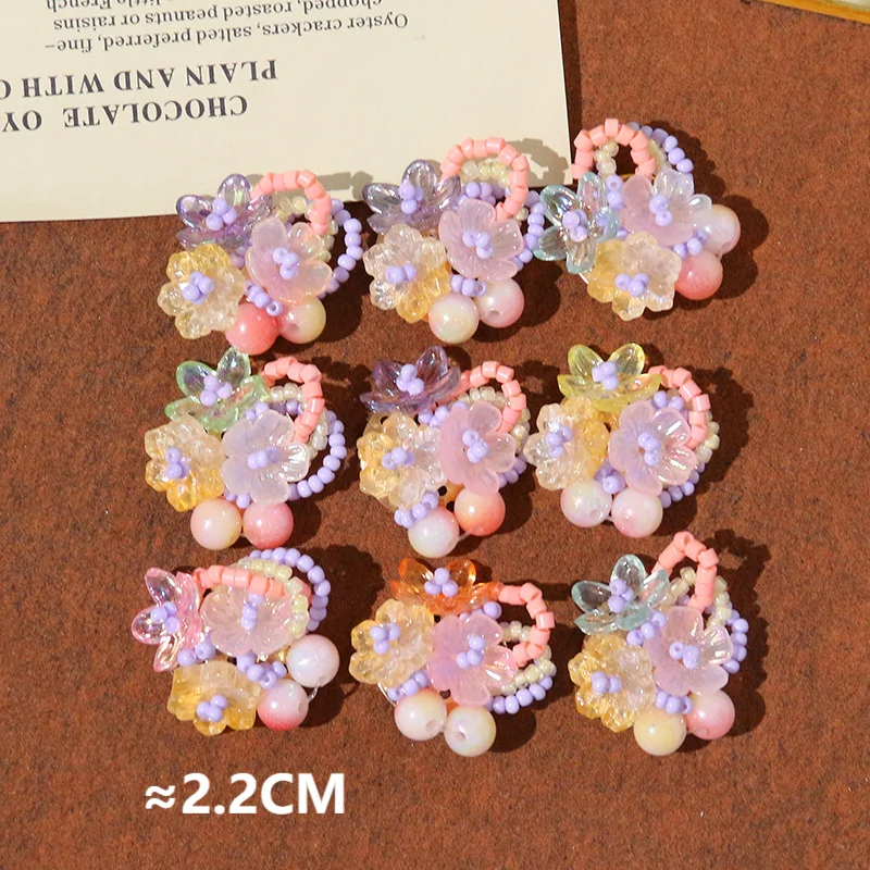 New Spring Beads Beaded Cluster Button Flatbacks 4pcs Wholesale DIY Sewing Embellishment for Decoration Accessory