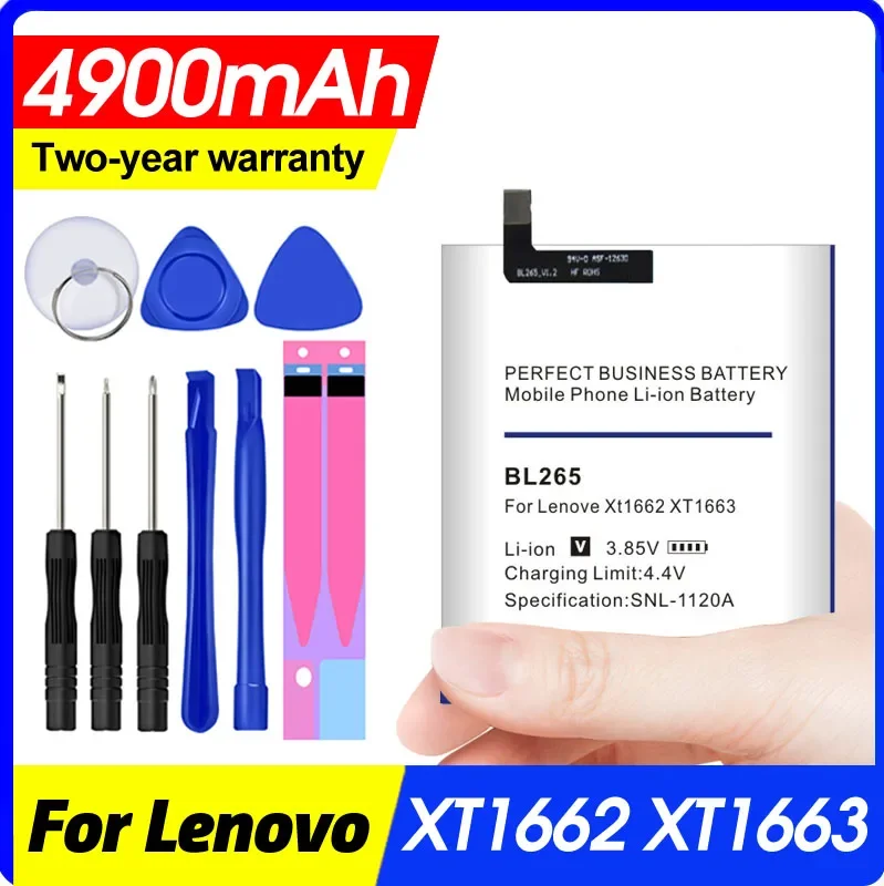 

2024 New Battery Bl265 For Lenovo Xt1662 Moto M Xt1663 4900mah Batterie