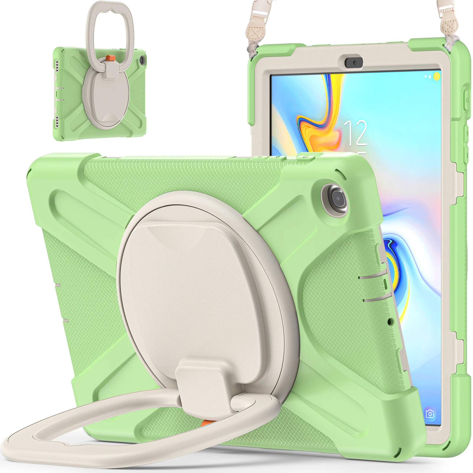 

Детский чехол-подставка для Samsung Galaxy Tab A 10,1 2019 SM-T510 SM-T515, сверхпрочный вращающийся на 360° чехол с ремешком на руку, плечевой ремень