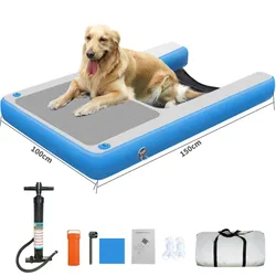 Factory Price Inflatable Pup Plank Dog Floating Ramp Inflatable Dog Water Ramp For Pools Boats Docks Helps Pets Swimming