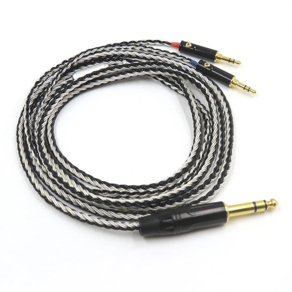 

16 Cores 6.35 4.4 2.5mm 4 pin Xlr Headphone Cable For Dual 3.5mm Hifiman Ananda sundara HE1000se HE6se he400 Z7M2 Earphone