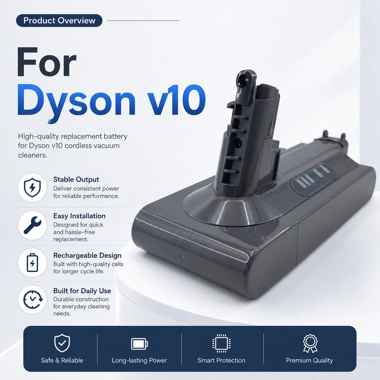 

25.2V 16800mAh/28000mAh Replacement Battery for Dyson V10 Absolute Fluffy Animal Motorhead SV12 Cordless Vacuum Cleaner