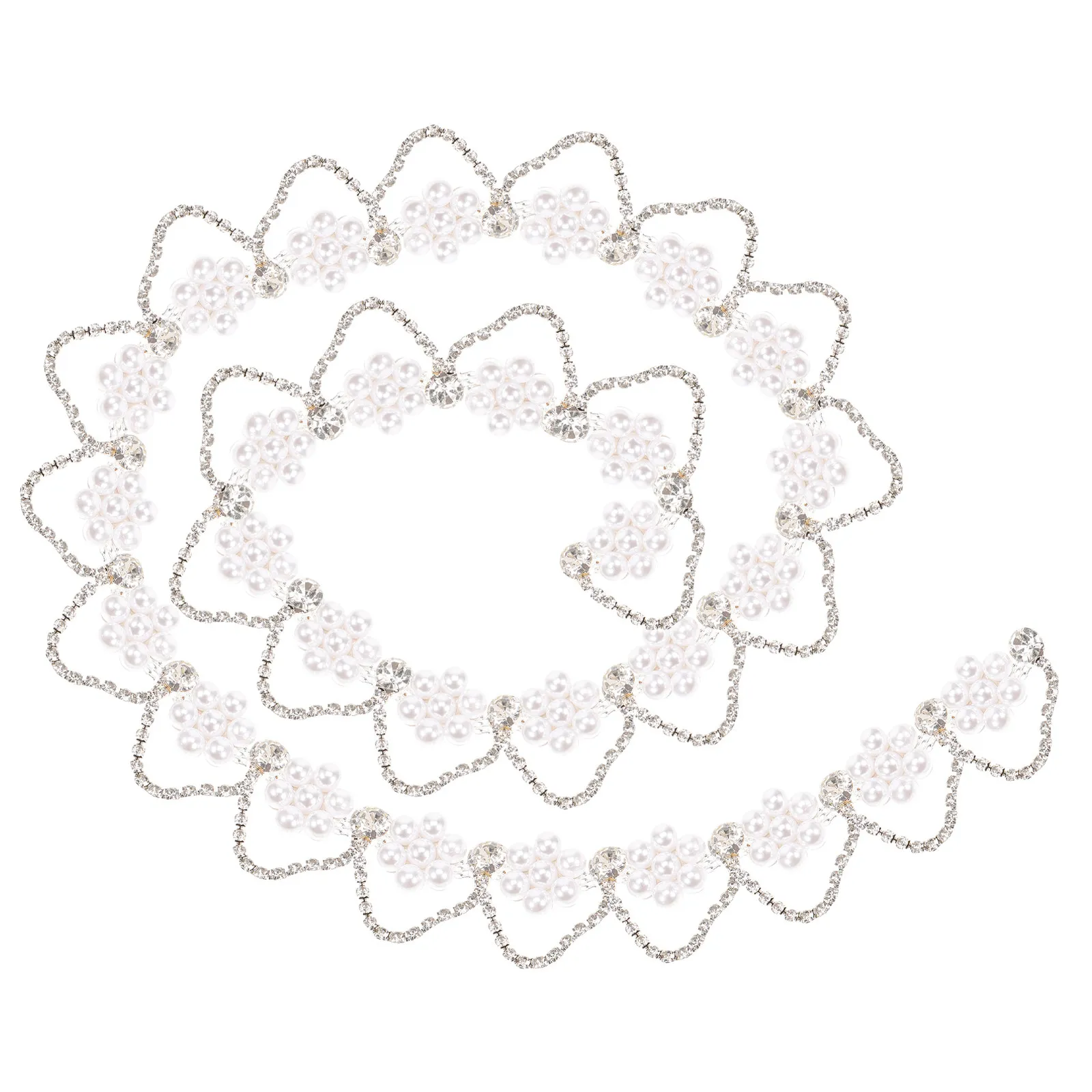 

Изысканная блестящая цепочка с жемчугом и стразами, легко клеится, для самостоятельного изготовления: для повязок на голову, заколок для волос, клатчей, сумок, для свадеб, вечеринок, дней рождения