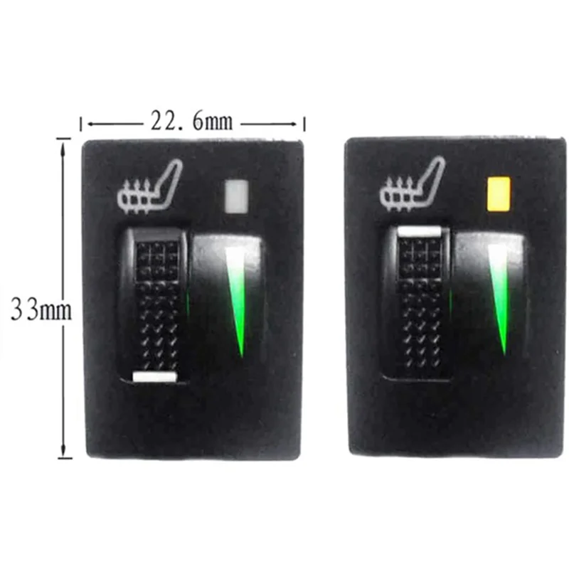 12V Universal 5 Level Two-Seater Switch 12V Carbon Fiber Car Heated Heating Heater Seat Pads Winter Warmer Seat