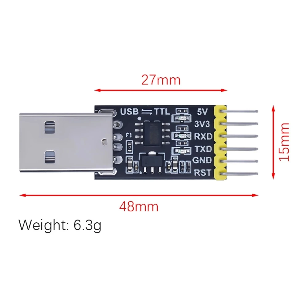 Скачающий кабель CH340N module CH340 Downloader USB-to-TTL, одночиповый микрокомпьютер, загрузка последовательного порта