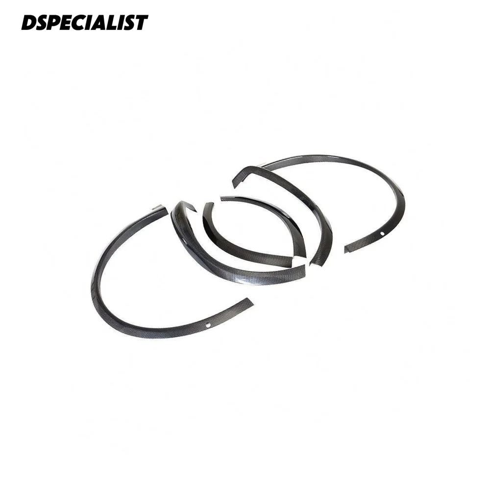 Dspecialist Style Carbon Fiber Car Wheel Eyebrow Arch Trim Lips Flares Protector for Tesla Model X 16-19