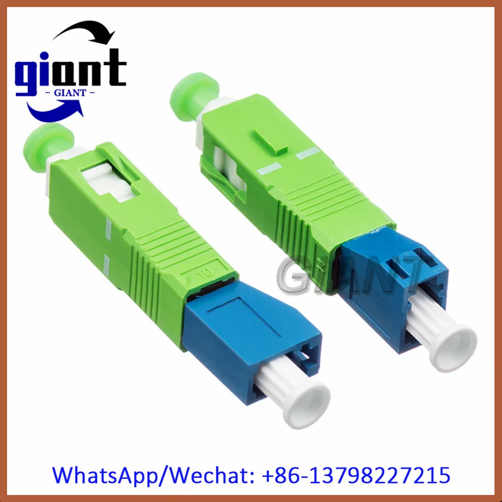 10pcs/Lot! SC/UPC APC Male to LC UPC Female SM Simplex Plastic Connector Hybrid Fiber Optic Adapter Connector