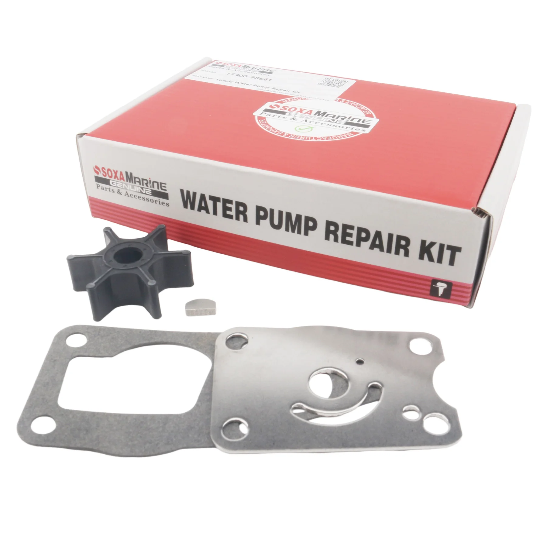 Water Pump Impeller Repair Kit Compatible with Suzuki 4 Stroke 4HP 6HP DF4 DF6 Outboard Motors 17400-98660 17400-98661 18-3266