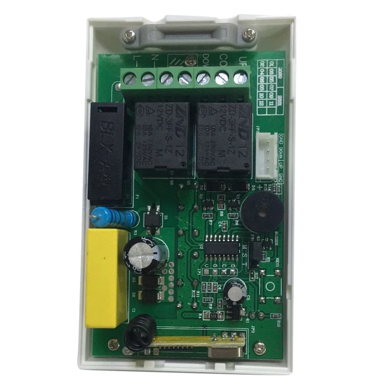 433MHz AC220V 2CH Relay Receiver RF Transmitter Wireless Remote Control Switch For Garage Door Motor Forward Reverse