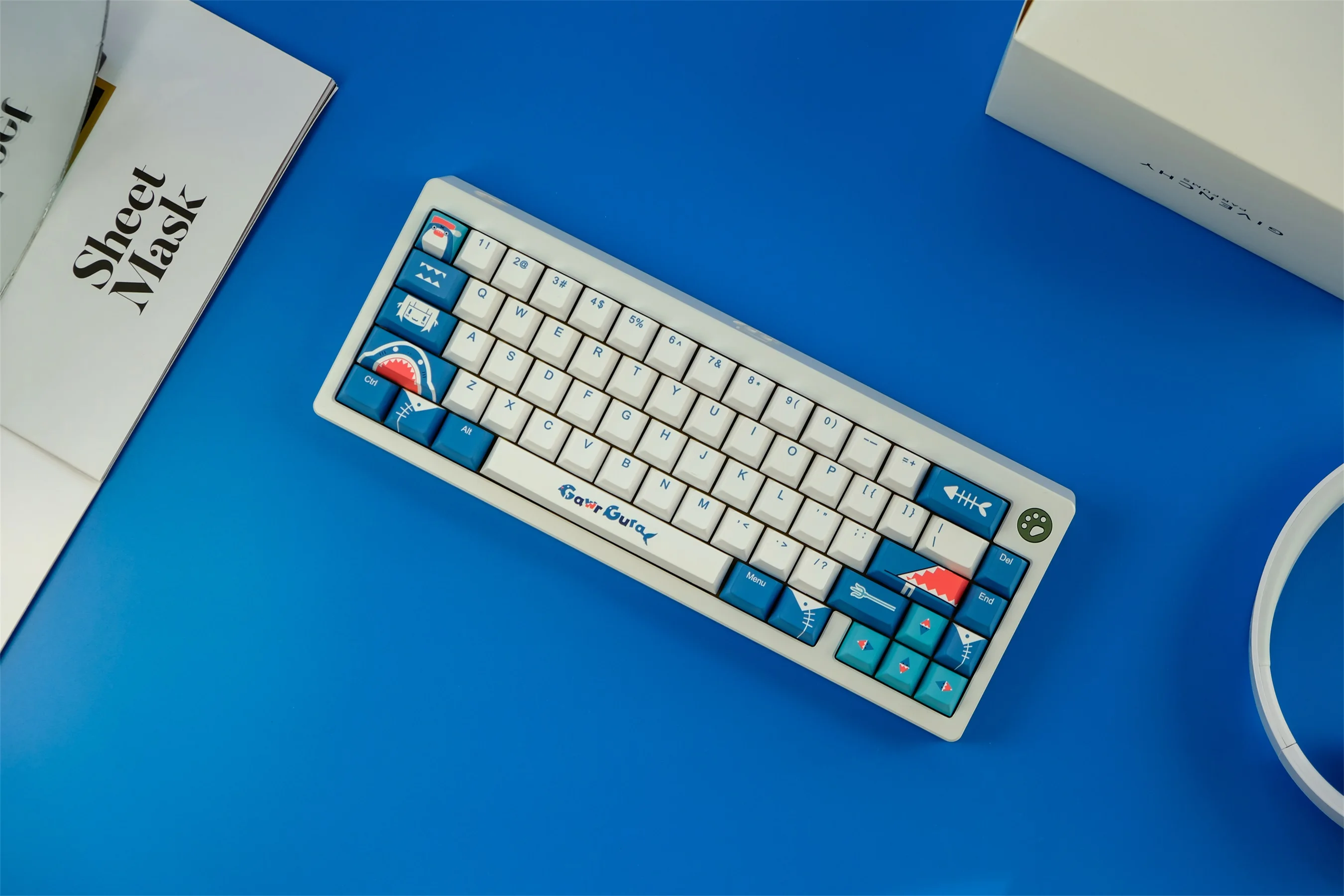 129 keys Gura PBT keycap Cherry Profile Dye Sublimation Cherry
