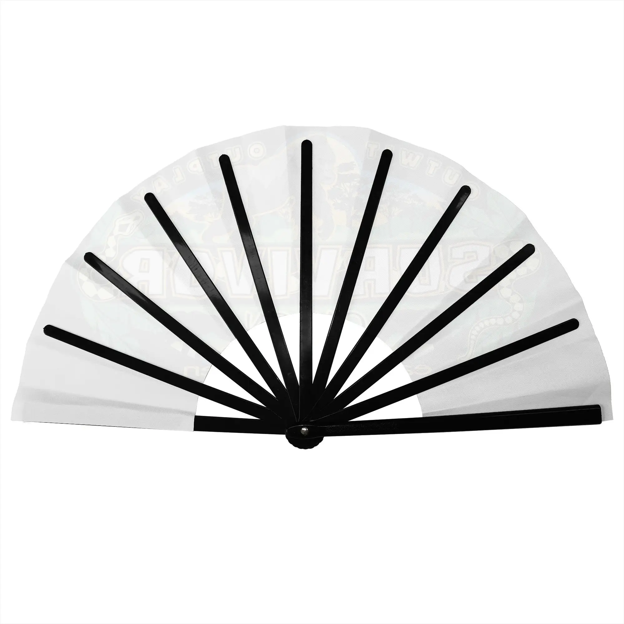 Program S-Survivors Gabon Folding Hand Fan Adventure Polyester Fabric Fan Cool Summer Accessory Decorative Fans