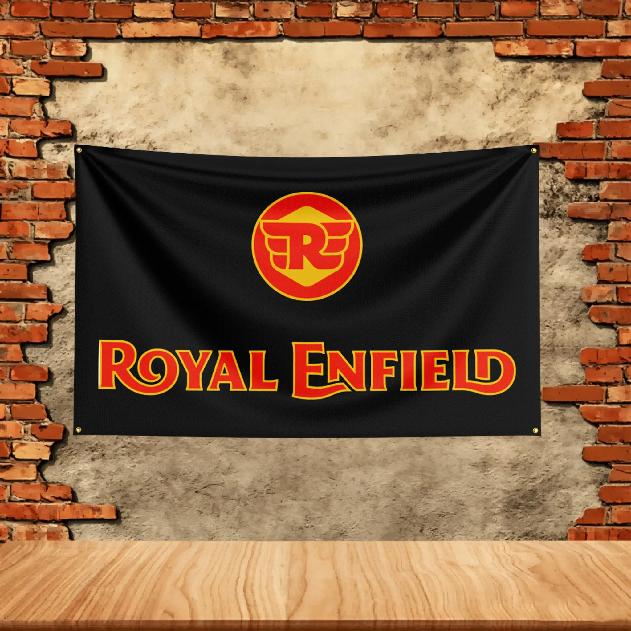 Motorcycle Flag 3x5ft for Royal enfield Fans Banner Custom any Image Garage Bedroom Living Room Dorm Wall Hanging Decor Tapestry