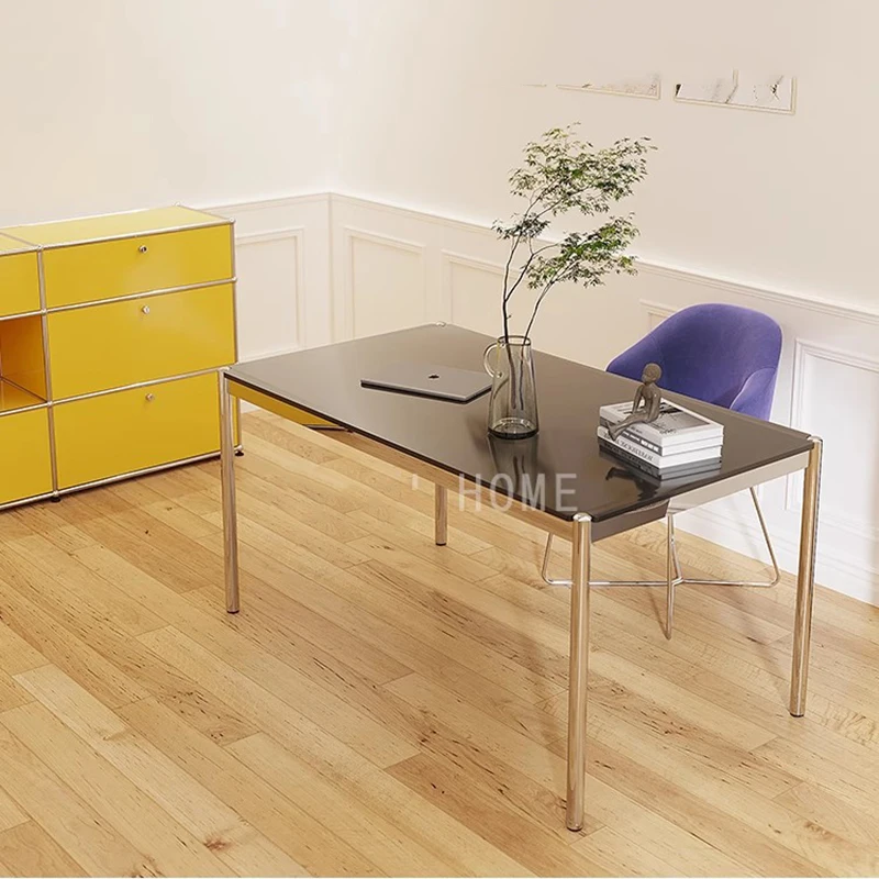 Meja Kantor Minimalis Estetis, Meja Komputer Eksekutif Berdiri, Meja Resepsionis Kantor, Desain Display, Escrivaninha, Perabot Rumah