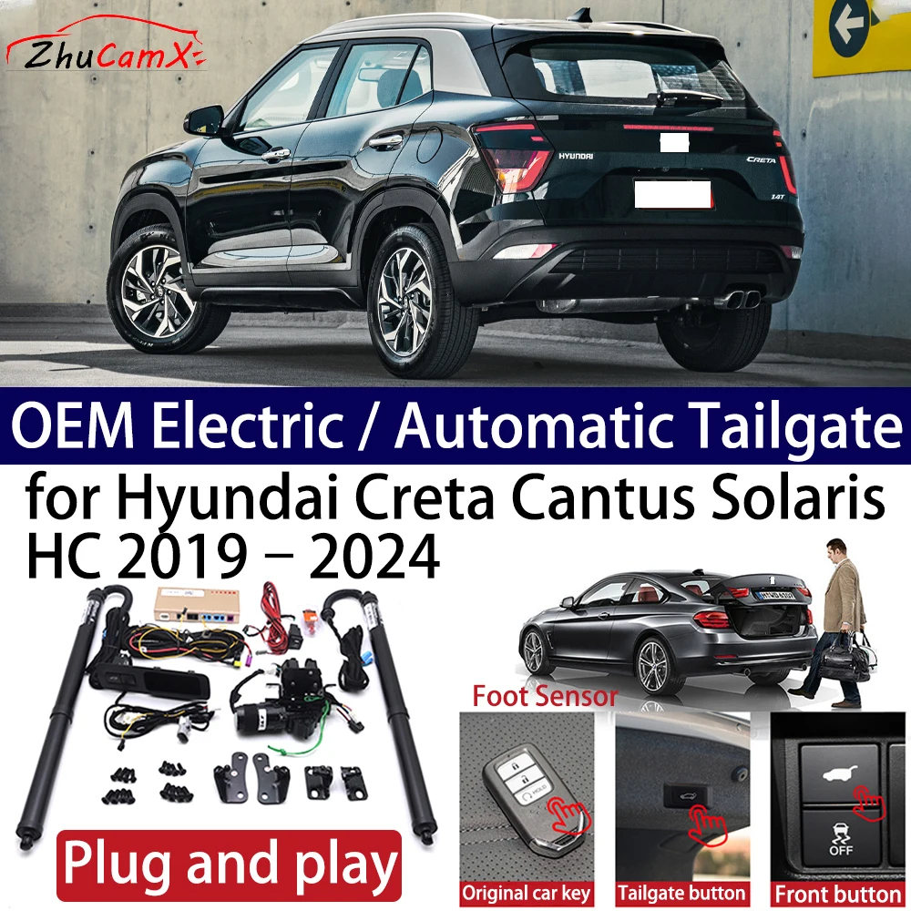 ZhuCamX for Hyundai Creta Cantus Solaris HC 2019–2024 Car Power Electric Automatic One-Click Smart Liftgate Tail Gate Support