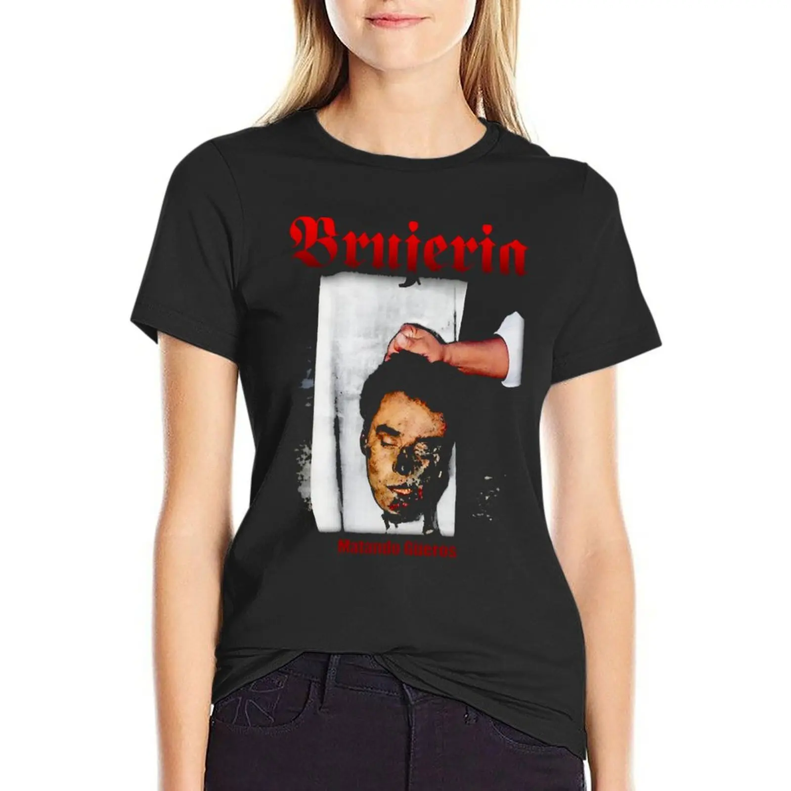 

brujeria T-Shirt korean fashion animal prinfor tops plus size t shirts for Women loose fit