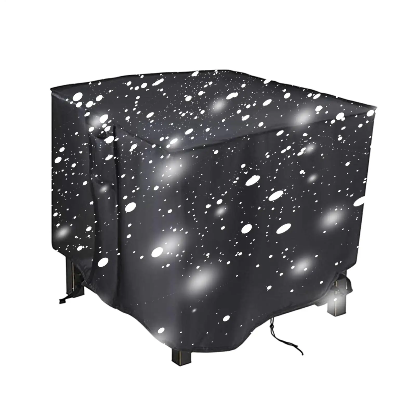 Square Fire Table Cover Dust-Proof Waterproof Oxford Fabric Square Fire Table Protector Cover For Rain Sunlight Leaves Debris