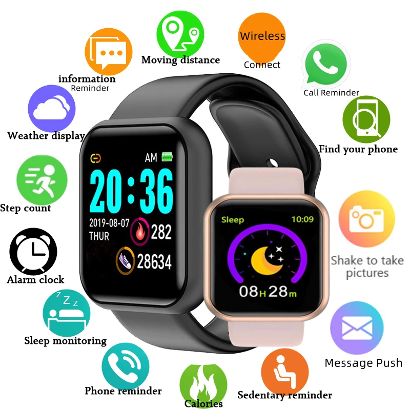 Männer Smartwatches Farbbild schirm Bluetooth Frau Fitness Sport Armband Gesundheit Schlaf Monitor elektronische Uhr Kind Smartwatch Alarm