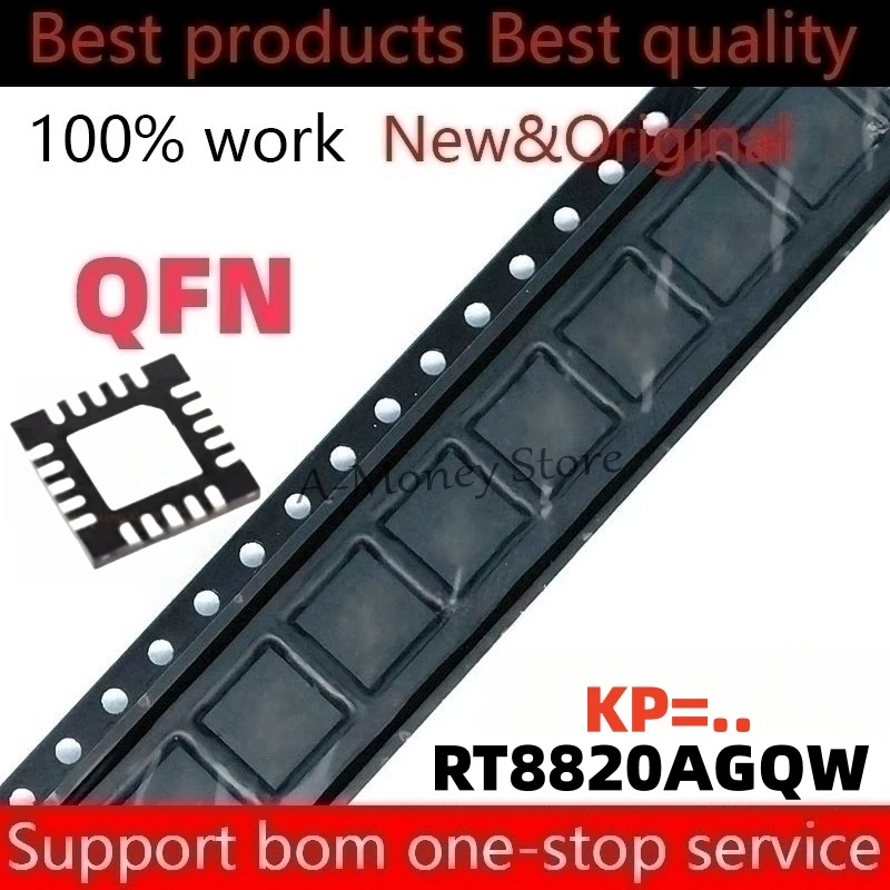 

(5-10pcs)RT8820A RT8820AGQW KP=4H KP=.. QFN-20