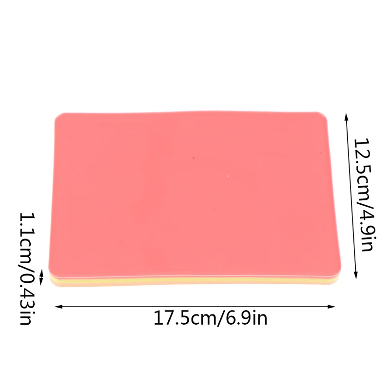 Modelo de sutura de piel traumática, almohadilla de entrenamiento de sutura, alfombrilla de práctica reutilizable de silicona para heridas