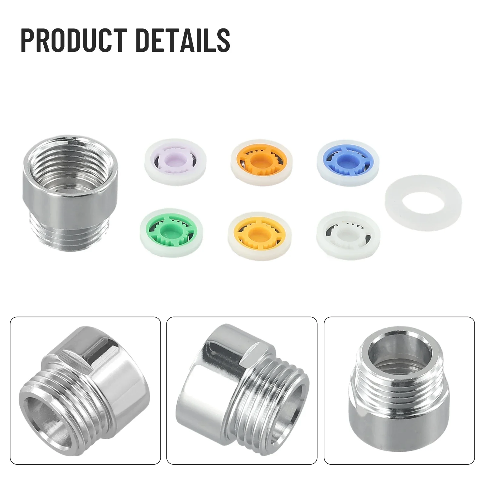 Shower Head Flow Control Valve Set Water Saving Shower Flow Reducer Limiter 6Different Flow Hose Restrictor Bathroom Accessories