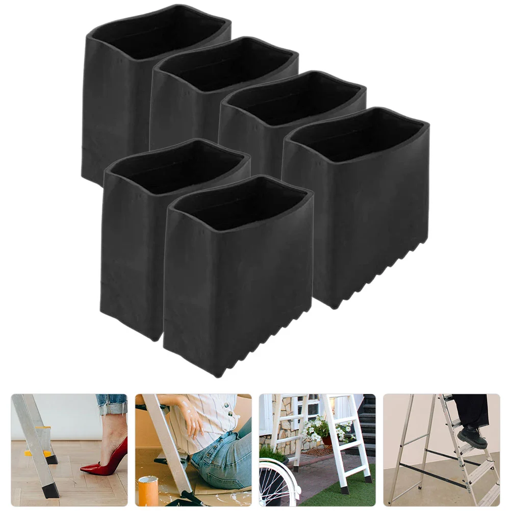 

6 Pcs Ladder Replacement Feet Covers Extension Parts Pads Foot Step Furniture Legs Mat