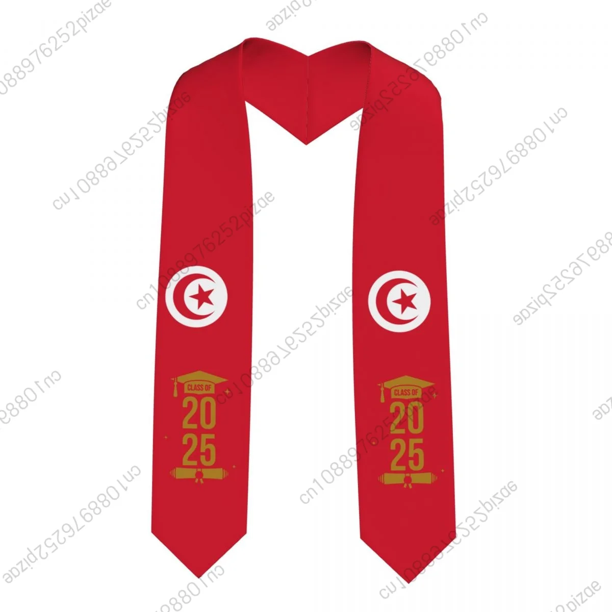 

Новый флаг Туниса, класс 2025, 183*13 см, выпускной палантин, шарф с поясом для международных студентов, гордый