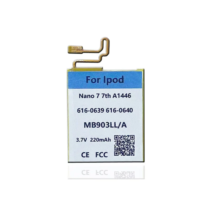 Original Replace 220mAh 616-0639 616-0640 Battery For Apple iPod Nano 7th 7G 7 Gen Nano7 A1446 MP3 MP4 Batterie Accumulator AKKU