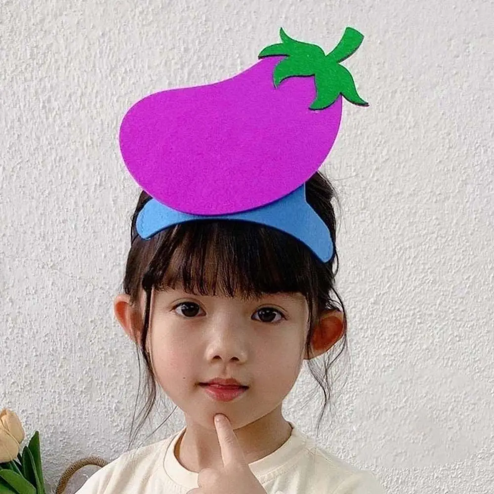 

Cloth Cartoon Vegetable Headband Funny Elastic Creative Headdress for Personalized Colorful Kindergarten Performance Headwear