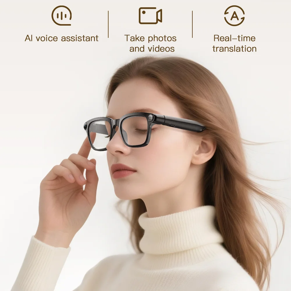 

Camera video glasses, smart translation, object recognition via camera, Q&A interaction, Hi-Fi music, and high-definition calls.