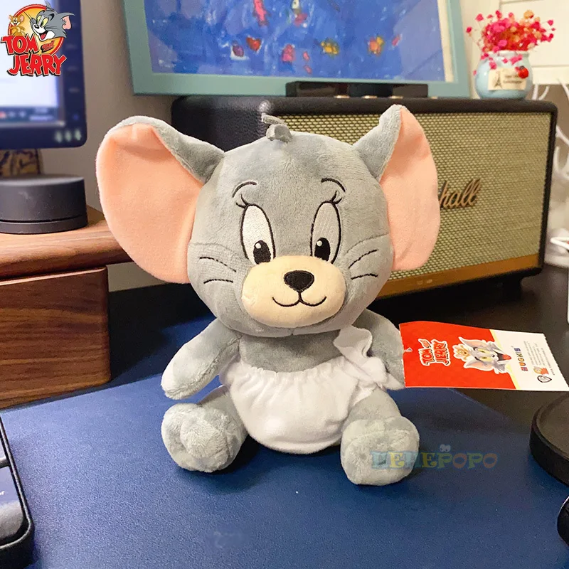 19 cm Upgrade klassische Tom- und Jerry-Plüschtiere, niedliches Plüsch-animiertes Spielzeug für Weihnachts- und Geburtstagsgeschenke, beruhigendes Spielzeug für Kinder – Detail 4