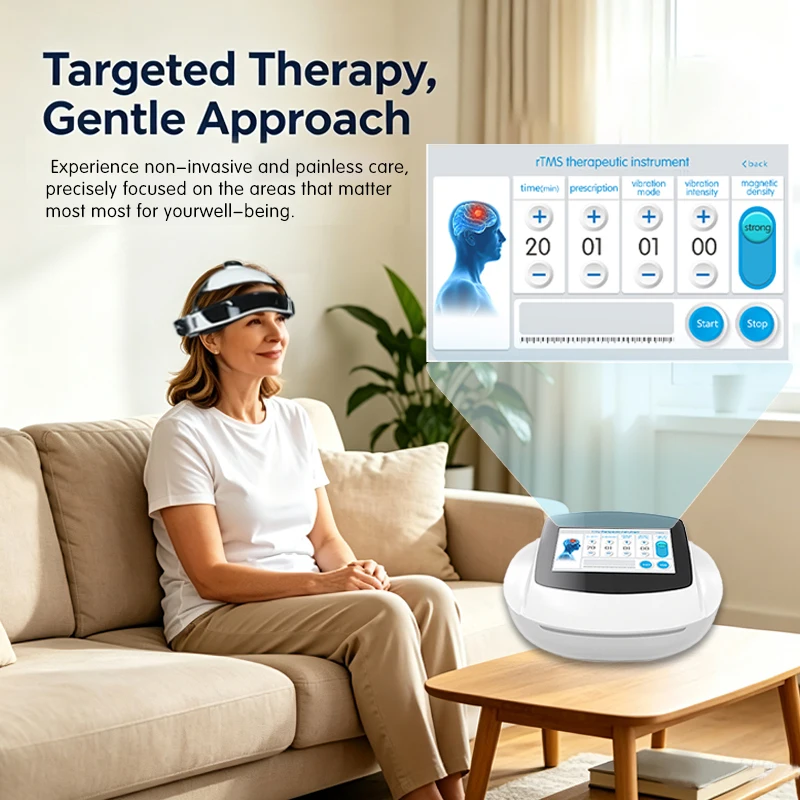 RTMS Repetitive Transcranial Magnetic Stimulation Machine Non-Invasive Neurofeedback Device for Insomnia Anxiety Depression Home