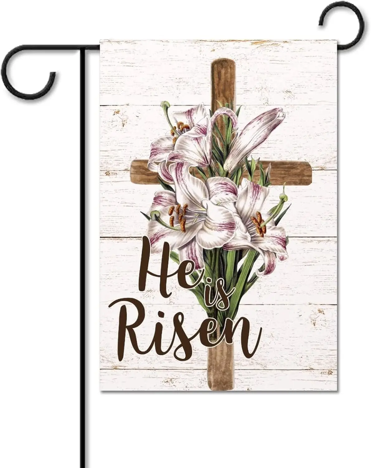 He Is Risen Purple Garden Flag 12x18 Double Sided Burlap Garden Flag For Outside Yard Outdoor Easter Holiday Welcome Sign Ba yyi