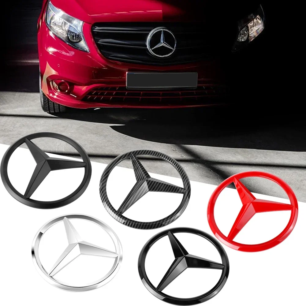 18.8/21CM Car Front Grille Large Badge Decal for Mercedes Benz GLA GLB AMG GLS G C E GLE GLB A AMG Cover Decoration Accessories