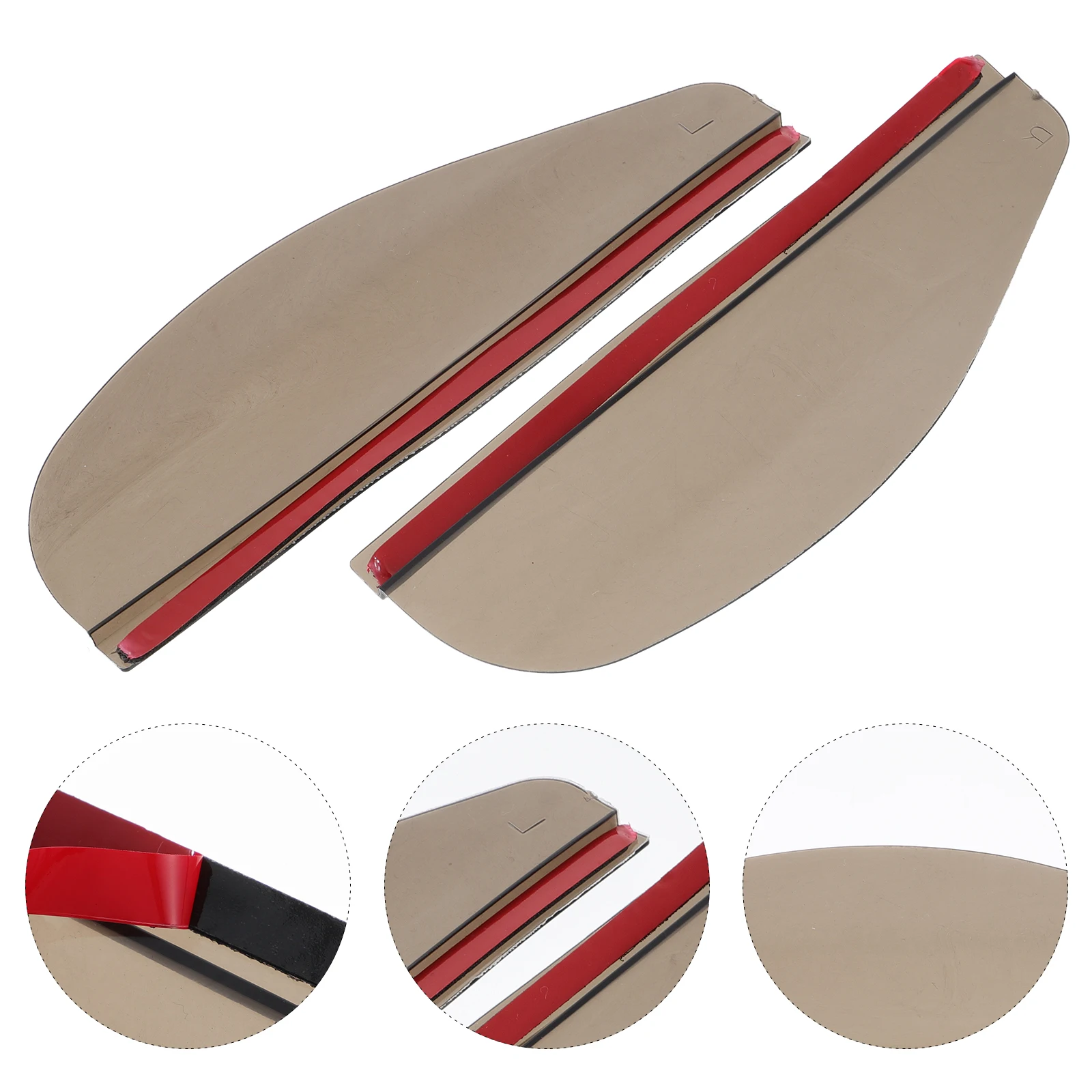 

Car Rain Eyebrow Rear View Mirror Side Visor Black Reversing Cover Window PVC Plastic Dustproof Waterproof Easy Install