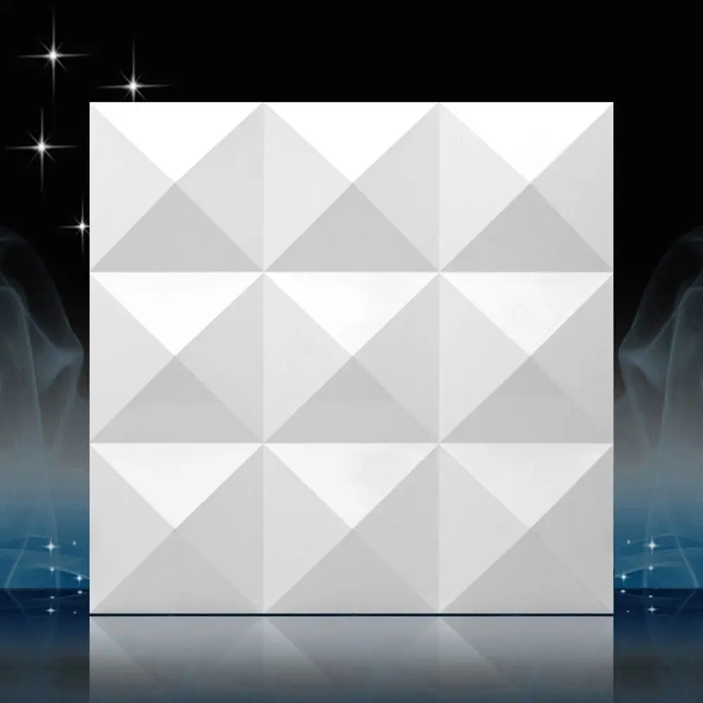 White 3D Wall Panel 50*50cm Embossed Texture Photo Background Board Three Dimensional Geometric Pattern